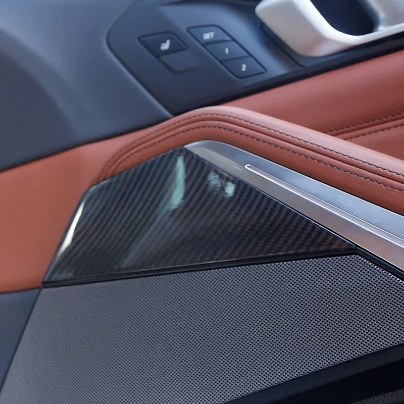 

4Pcs Real Carbon Fiber For BMW X5 G05 X7 G07 2019 2020 2021 2022 Car Interior Door Panel Cover Trim Sticker Car Accessories
