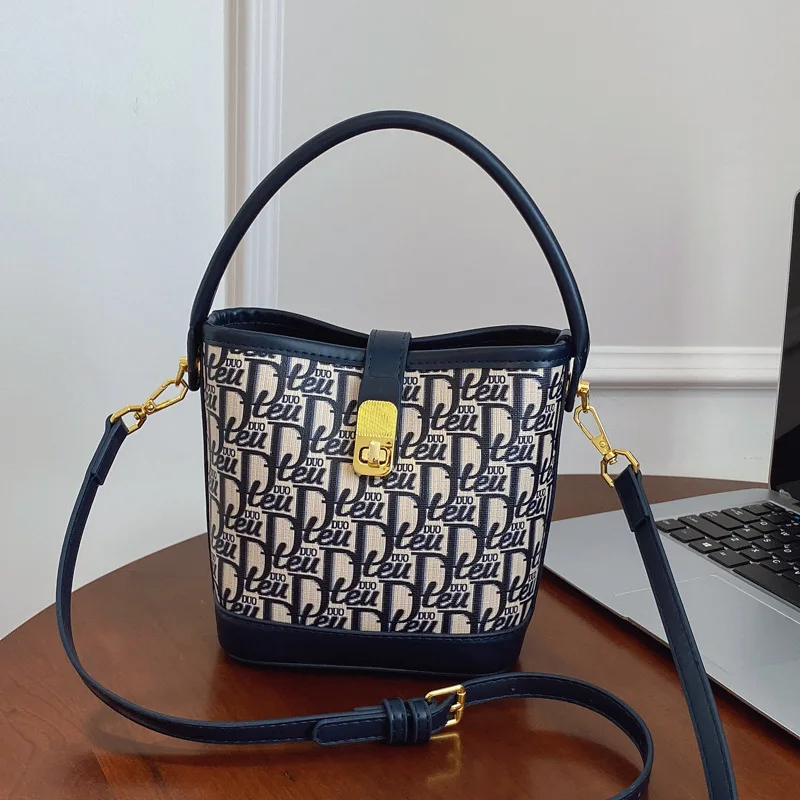 

Женская сумка-ведро большой вместимости, винтажная модная сумка через плечо для повседневного использования, сумка-сэтчел на одно плечо