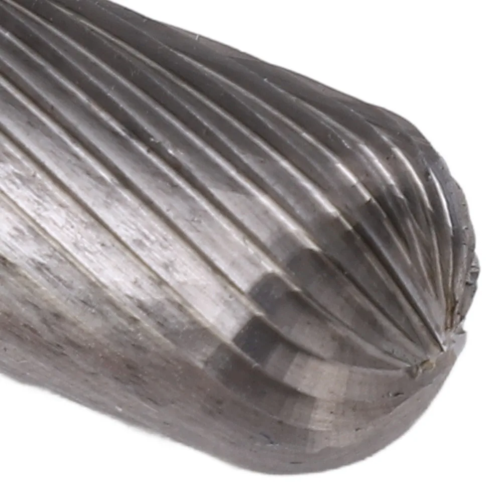 Durable Silver Carbide Burr File Single Cut Flutes Heavy Duty Single Cut Burr Bit Carbide Die Grinder Bit Grinding Polishing