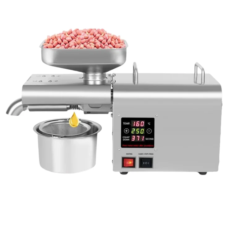 Small  oil press, mini peanut cold press for grain processing