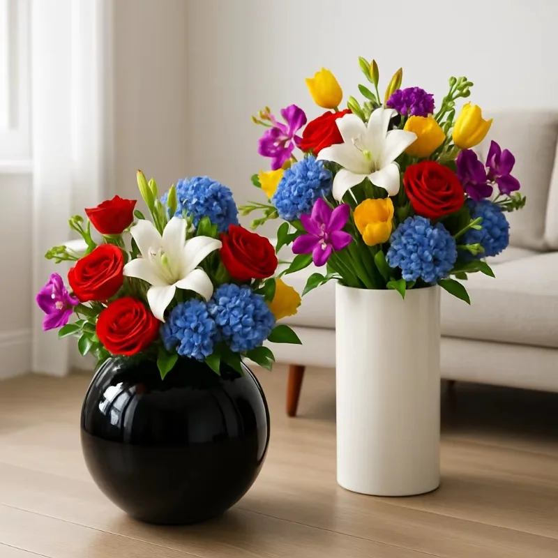 

Изготовленный на заказ цветочный горшок из стекловолокна с белой колонной, украшение для помещения, ваза для цветочного горшка