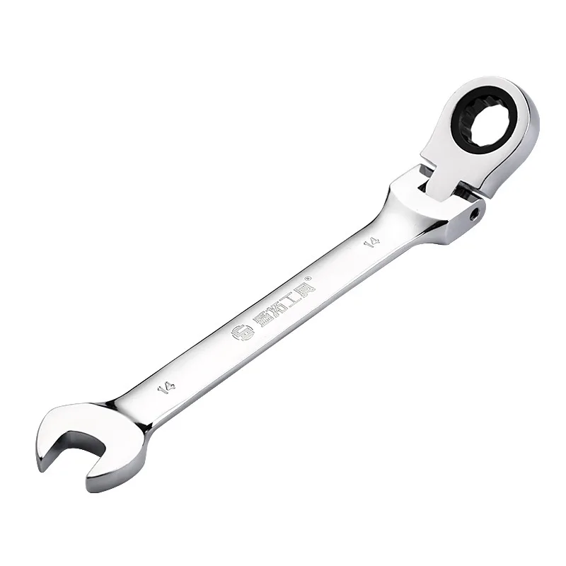 Ratchet Wrench of Spanner Set Hand Tool 72-Tooth Ratcheting 180° Rotation Car Repair CR-V Chromium Steel Combination Wrenches