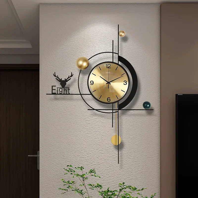 Fashion Silent Wall Clocks Aesthetic Bedrooms Modern Big Size Wall Watch Luxury Restaurant Horloge Murale Living Room Decoration