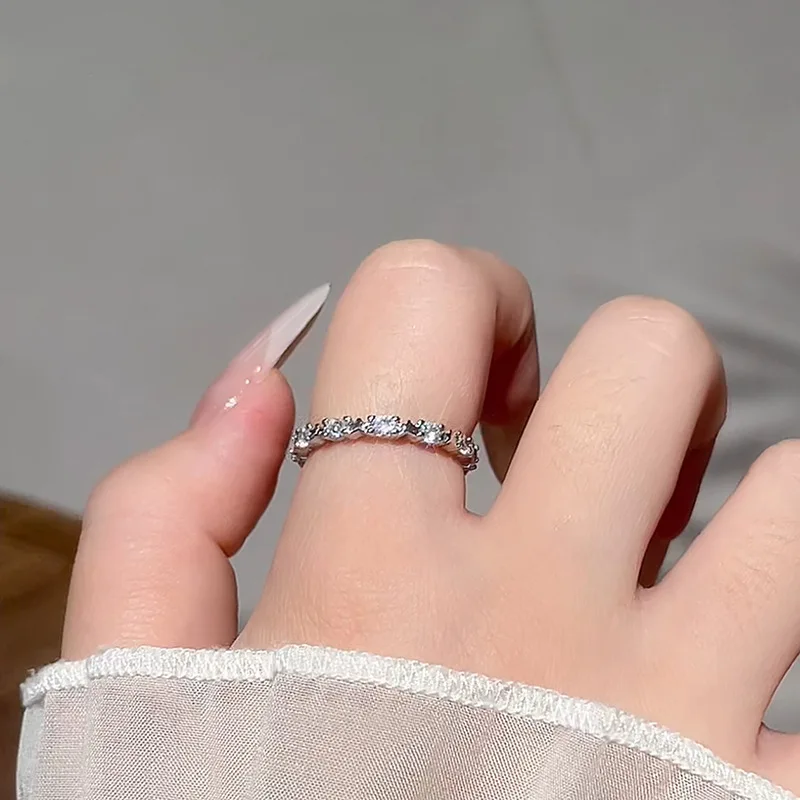 925 Sterling Silver Sparkling Twisted Open Ring – A Stylish Accessory for Women for Weddings and Parties