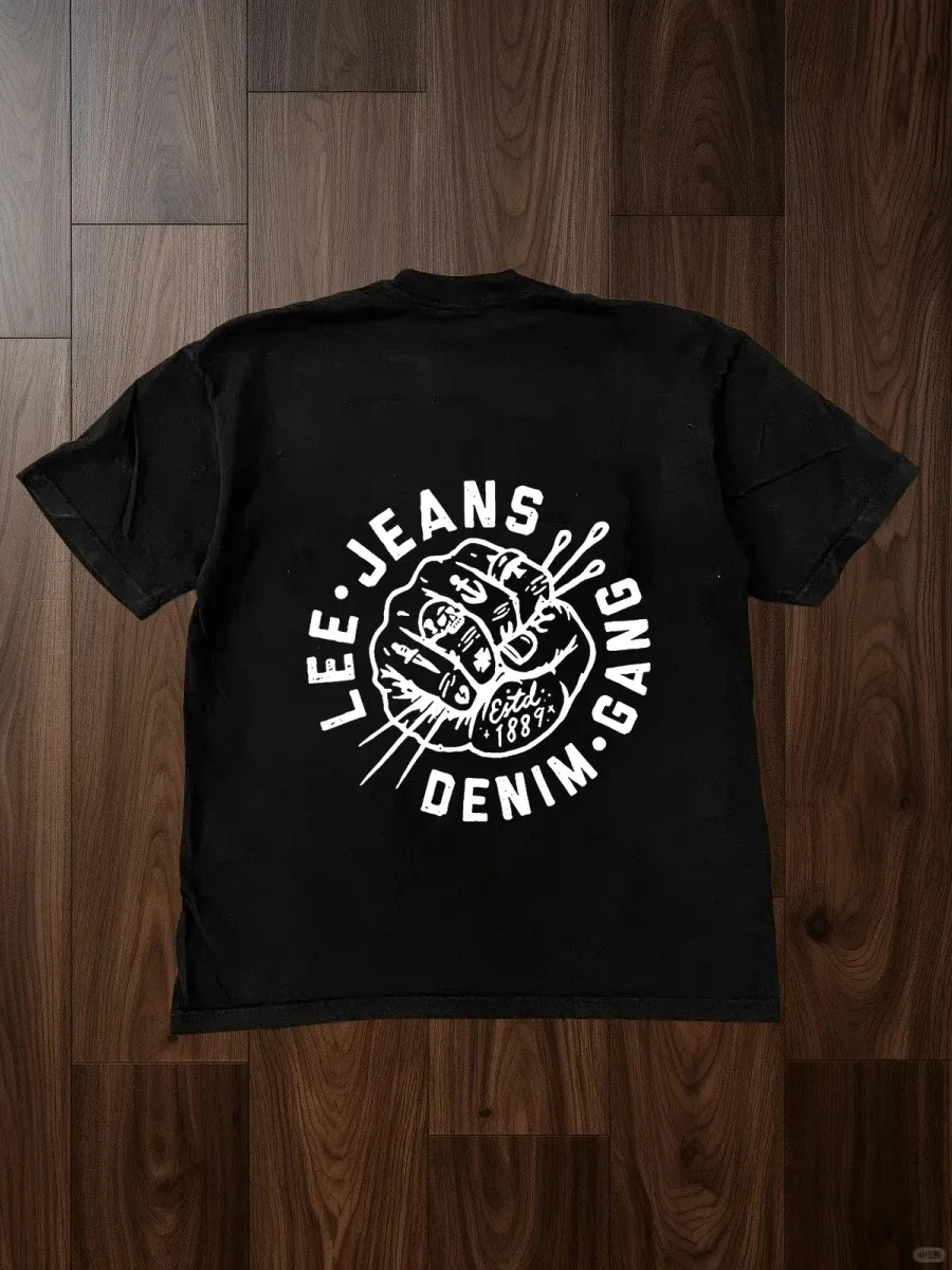 الاتجاه الأمريكي البسيط قصيرة الأكمام تي شيرت ملابس خالية من الجنس الصيف الرجال النساء Harajuku الشارع نمط عادية المتضخم زوجين #2