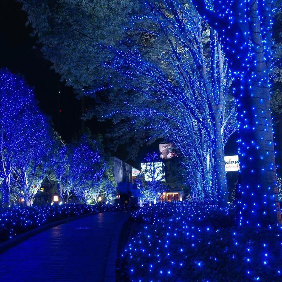 10/20/30/50M LED arbre de noël fée lumières extérieur étanche jardin chaîne lumières pour fête mariage guirlande arrière-cour décor