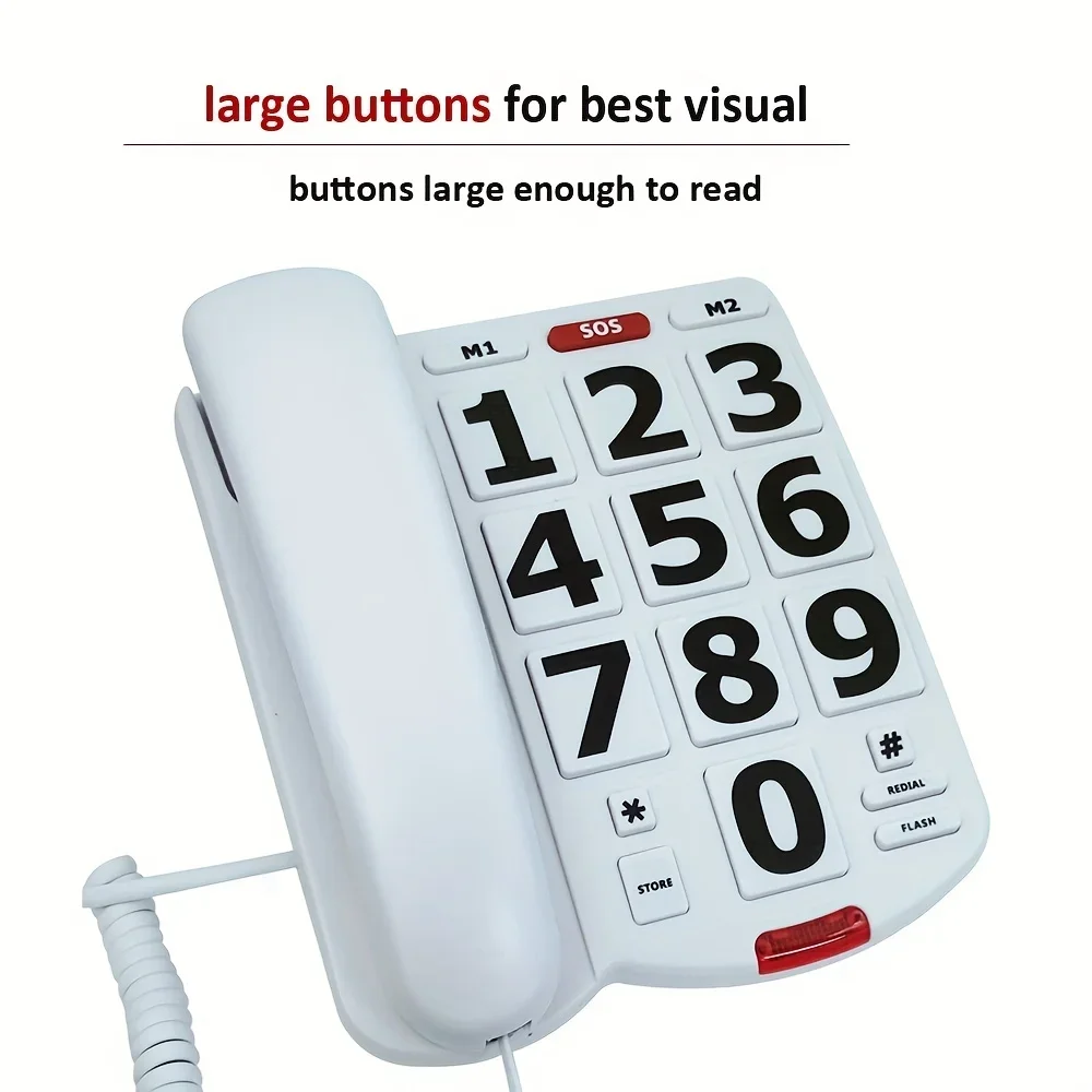 

Large button phones suitable for the elderly, landline phones, wired phones for the elderly, and simple and easy home phone