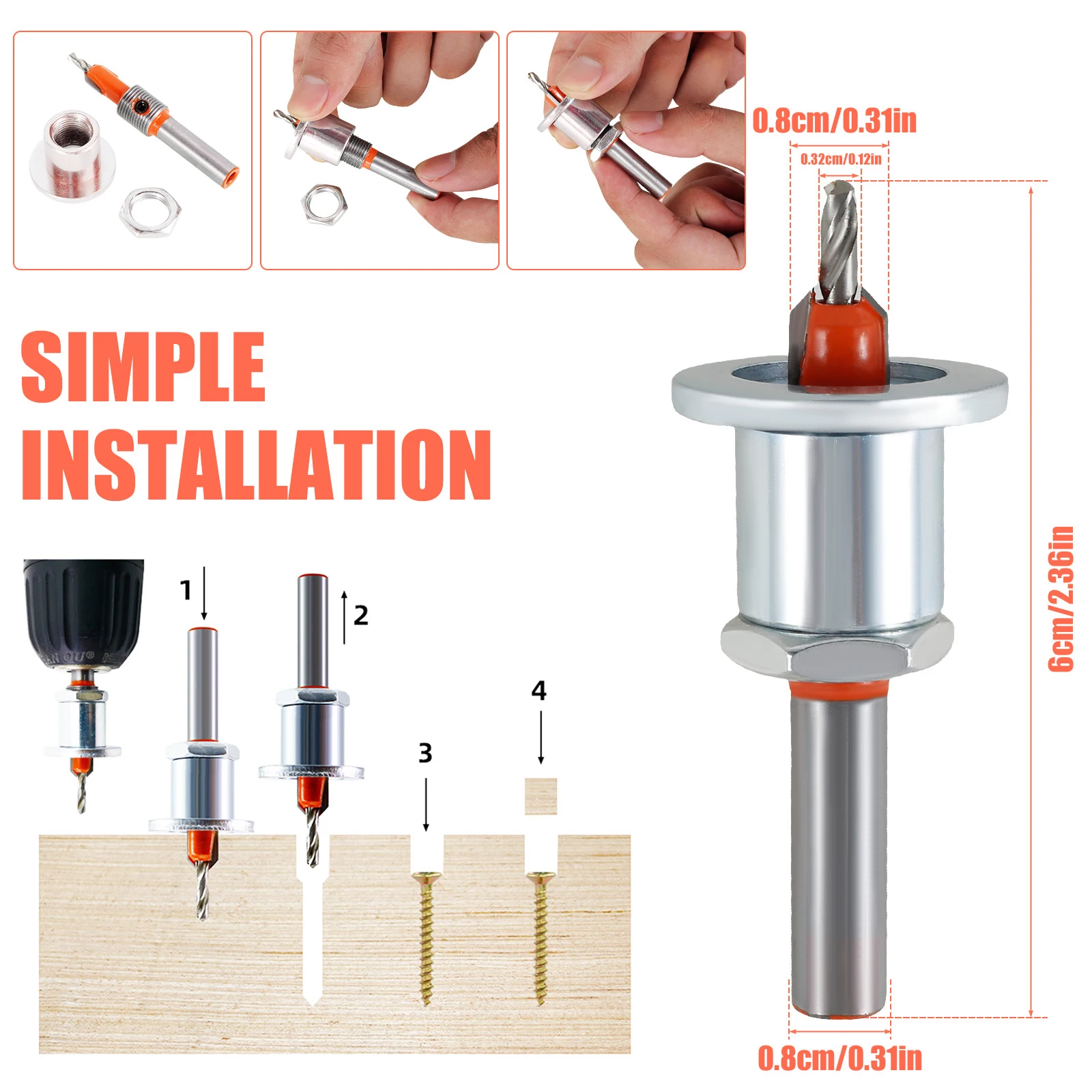 Perforatortang 5/16 inch verstelbare draagbare enkele cirkel perforator met limiet conische boor papier karton PVC leer