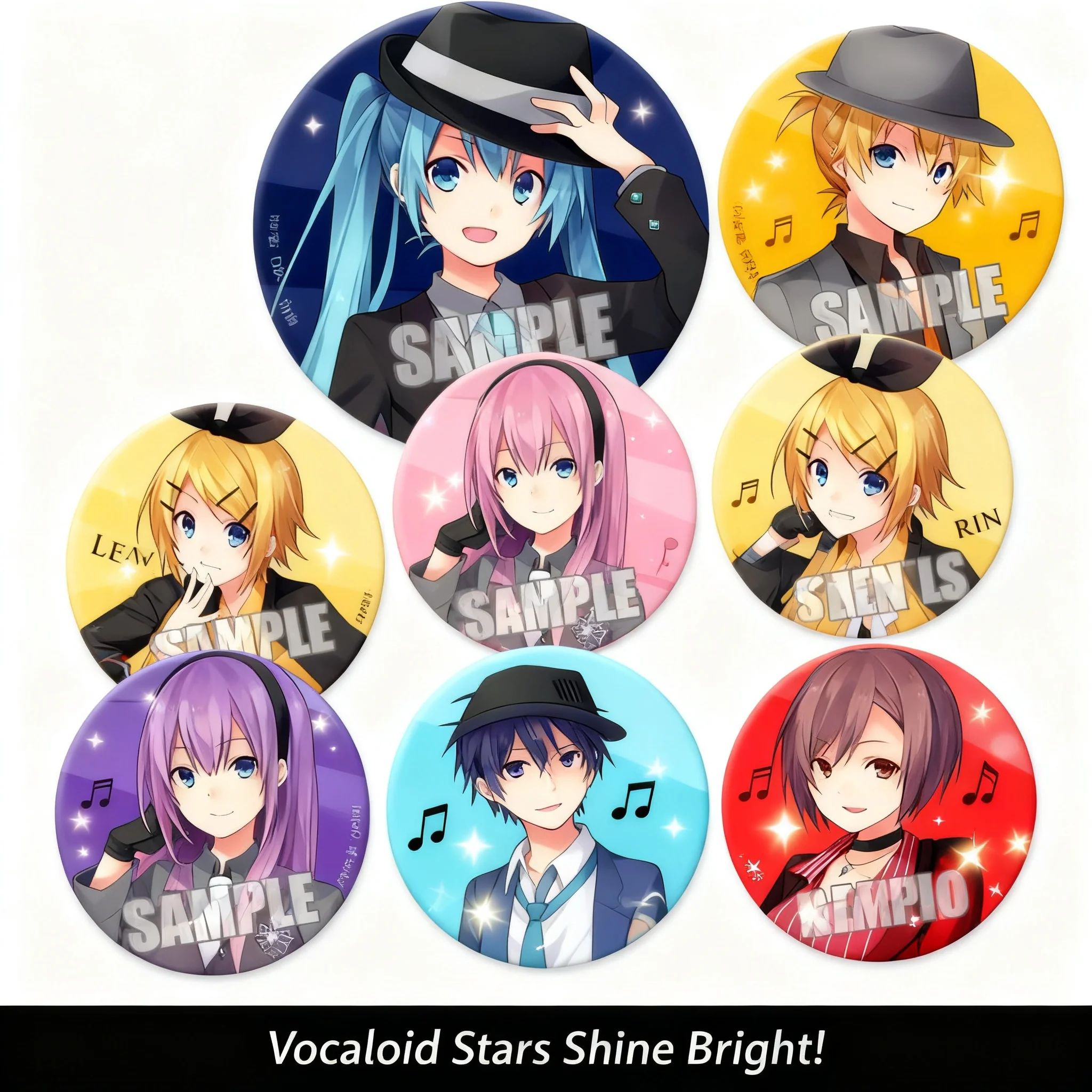 

Значок-брошь Miku Anime с персонажами Hatsune Miku, Kagamine Len, Rin, Luka, KAITO, MEIKO, аниме-атрибутика, аксессуары, брелок