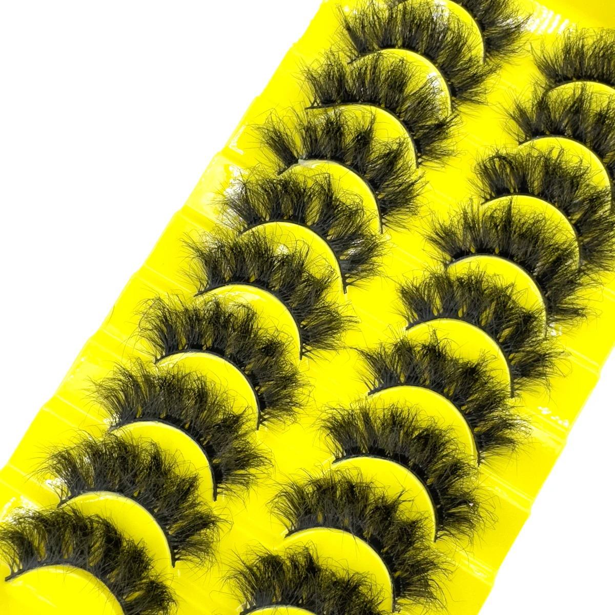 Künstliche Wimpern, flauschig, dramatisch, 3D-gefälschte Nerzwimpern, künstliche Wimpern, Packung mit langen, luxuriösen, lockigen, weichen Streifen, gefälschte Wimpern, 10 Paar Mul