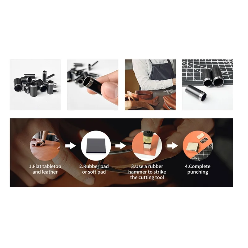 A13E-1-15Mm Punzonatrice per pelle Die Round One Hole Hollow Punch Circle Cutter Tool Kit Taglio