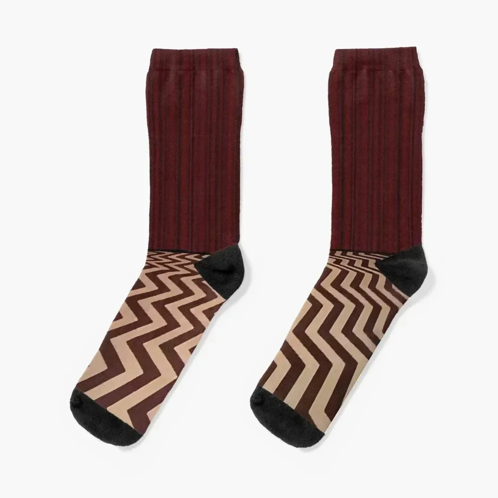 TWIN PEAKS PATTERN Socks sheer Antiskid soccer Woman Socks Men's