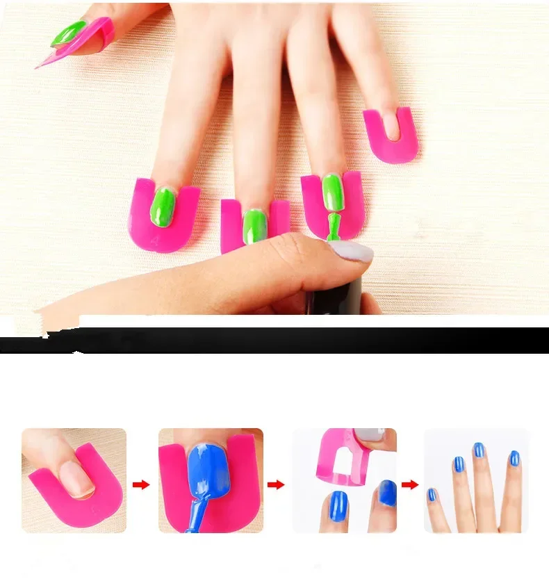 260 pezzi manicure gel per unghie modello clip per unghie bordo smalto colla troppopieno previene strumento accessori per strumenti per nail art