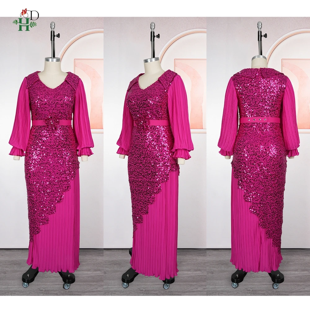 H & D 2026 vestidos de fiesta africanos de moda para mujer Dubai Ankara vestido de noche de boda de talla grande elegante vestido Maxi musulmán turco