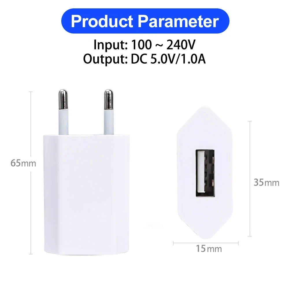 1-5Pcs Mini Universal 5V 1A EU Plug USB Mobile Phone Charger For iPhone Samsung Xiaomi Redmi Huawei Wall Charger Power Adapter image 6