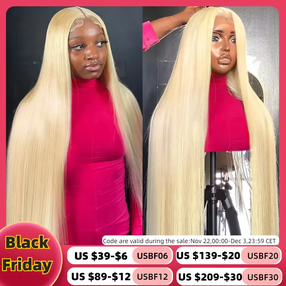 30 Inch Straight Blonde 613 Hd Lace Frontal Wig 13x6 Transparent Human Hair Wigs For Black Women 13x4 Lace Frontal Colored Wig