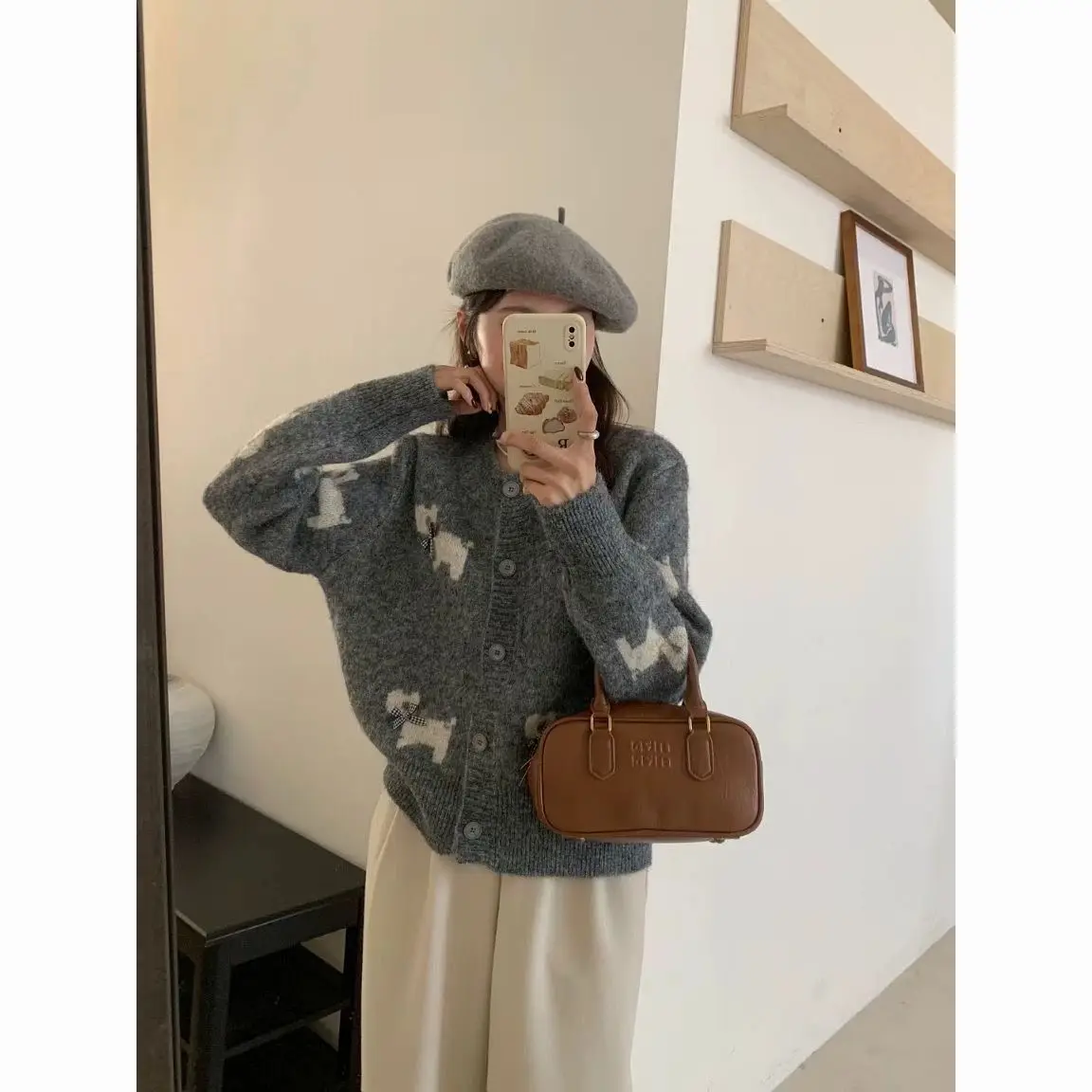 Fashionable round Neck Knitted Sweater with Knot Autumn Winter 2026 New Style Women's Top Quality Pure Viscose Mate...