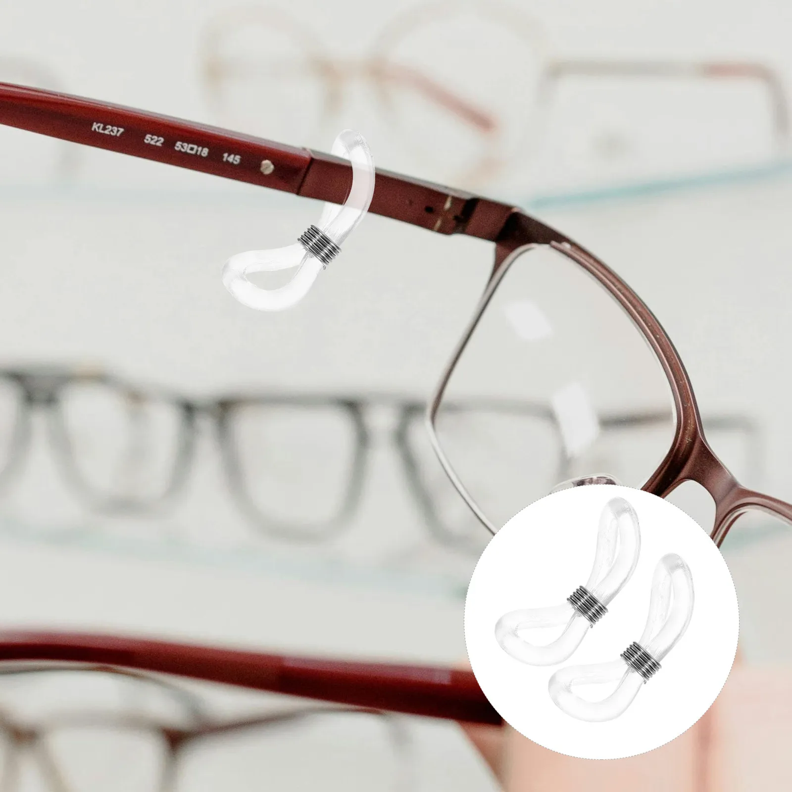 

25Pcs Eyeglass Chain Rubber Holder Ends Adjustable Metal Coil Anti-Slip Cord Ends for Glasses Sunglasses Eyewear Accessories
