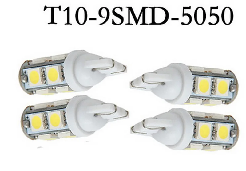 10Pcs T10 W5W 5050 9SMD CANBUS Error Free LED Bulb DC12V White 194 168 192 Car Interior Wedge Lamp