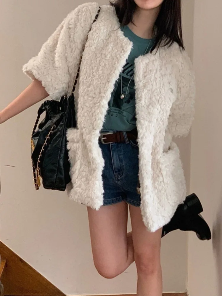 ملابس خارجية نسائية كورية فضفاضة موضة شتاء 2025 معطف منفوش مع كيتات كبيرة عصرية للتنقل #4