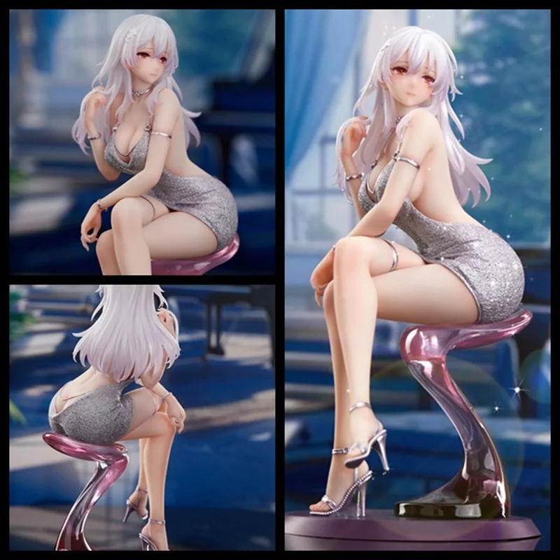 23cm serina vestido completo série sexy menina pvc figuras de ação anime modelo boneca adulto coleção brinquedos estátua ornamento desktop presentes