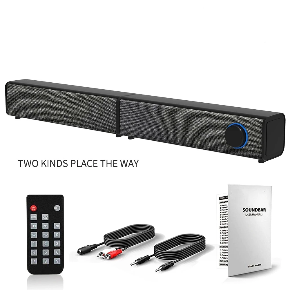 

Wireless Bluetooth Sound Bar Slim Speaker Home Theatre System Sound Bar with Subwoofer Aux TV Soundbar Speaker Enter Sound Bars