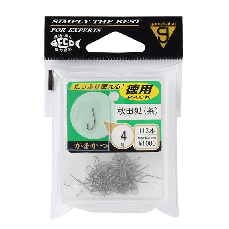 

Оригинальные японские рыболовные крючки Gamakatsu 66619 Akita Fox Thin Shank, размер 3-6 # Крючки для ловли пресноводного карпа