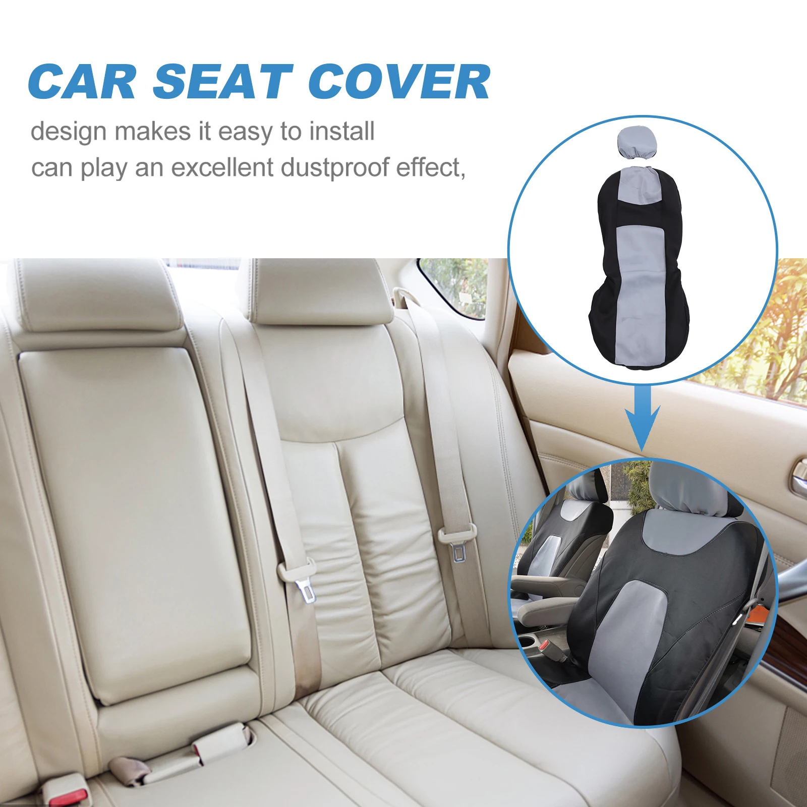 

4pcs Car Seat Cover Breathable Wear Resistant Sponge Cloth Modern Style Anti Dust General Decor Luxury Durability