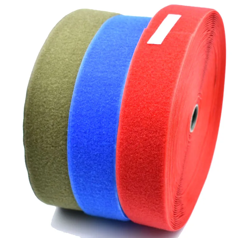 5cm Width Army Green/ Red/ Blue Hook and Loop Fastener Tape Sewing Bag Shoes Clothes DIY Magic Tape Sewing Accessories