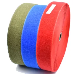 5cm Width Army Green/ Red/ Blue Hook and Loop Fastener Tape Sewing Bag Shoes Clothes DIY Magic Tape Sewing Accessories