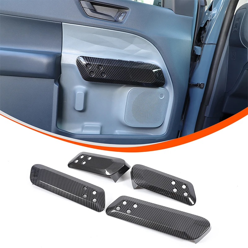 

For Ford Maverick 2022-2025 Automotive Interior Door Handle Panel ABS Carbon Fiber/Blue Automotive Modification Parts