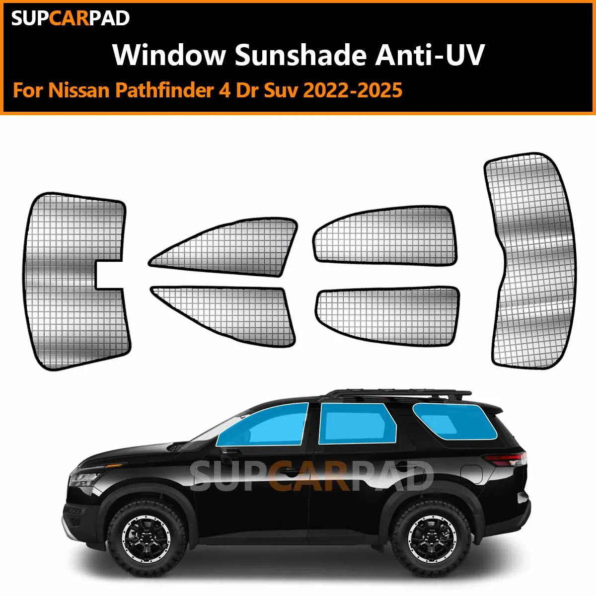 

For Nissan Pathfinder 4 Dr Suv 2022-2025 Custom Car Window Sunshade Anti-UV Car Sun Window Visors Sunshade Covers Accessories
