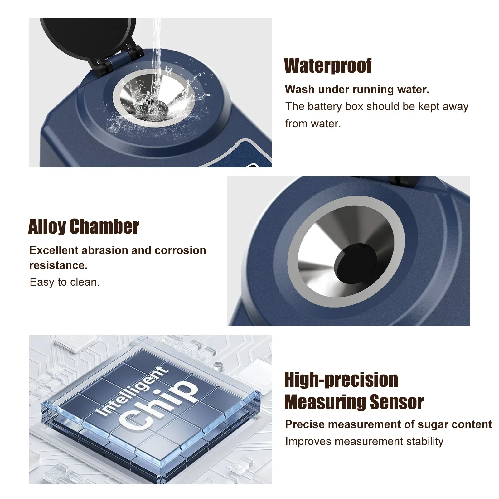 0~55%  Brix Meter for Fruit Drink Honey Digital  Refractometer Sugar Tester Meter Suger Content Measuring Instrument