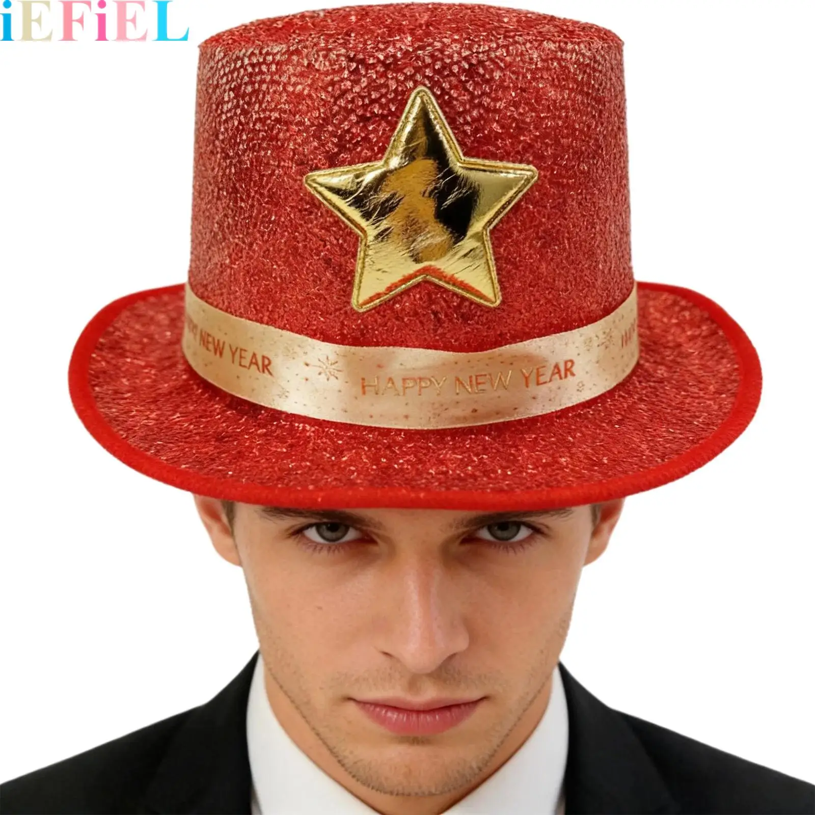 

Dress Up Top Hats for Adults Star Pattern Shiny Tuxedo Hat for Men And Women Costume Magician Hat for Carnival Parties