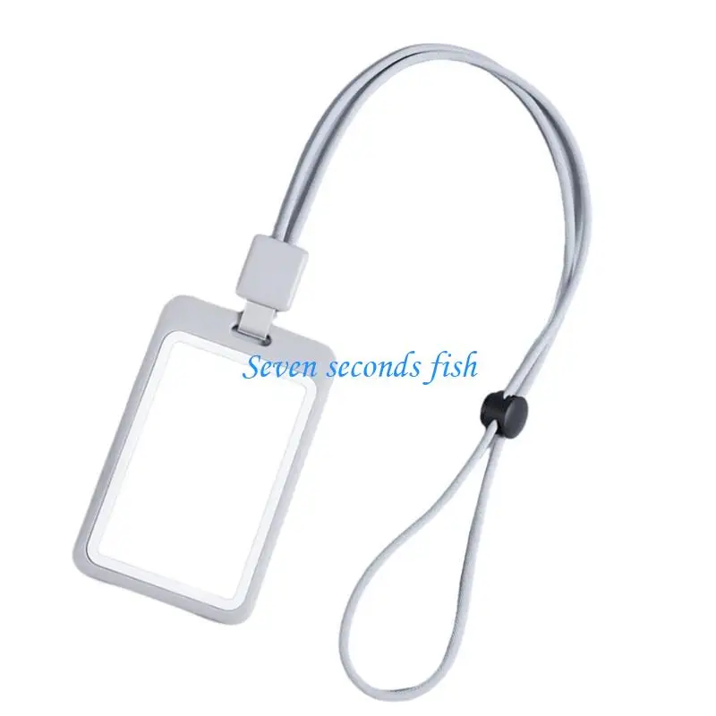 Canello retrattile L74B con custodia chiara resistente all'acqua del supporto per identità