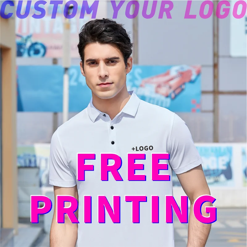 

POLO T-shirt Free Customization Printing Logo Image Design Quick drying T-shirt Cultural Shirt Enterprise Work Suit Unisex