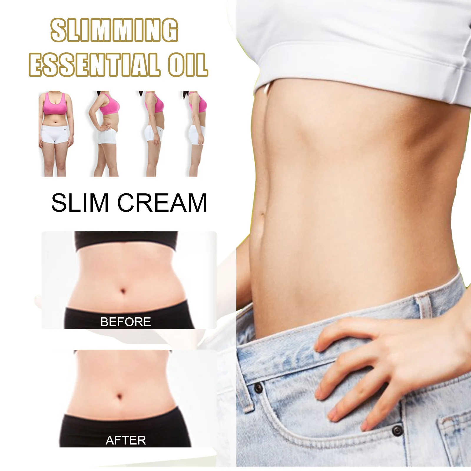 Thin Waist Essential Oil Promote Metabolism Reduce Belly Cellulite Arm Leg Fat Burning Body Shaping Slimming Ginger Massage Oil