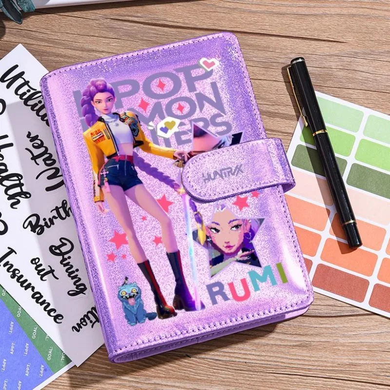 KPop Demon Hunters Derpy Rumi Mira Anime périphérique dessin animé mignon cahier personnalité créative Laser journal de vie pour garçon et fille