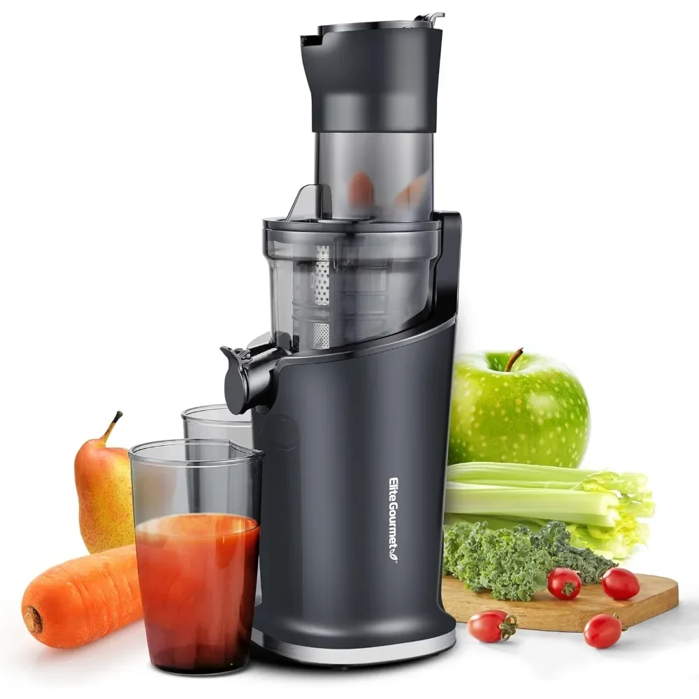 EJX017 Whole Fruit 3” Feeding Chute, Dynamic Masticating Slow Juicer, High Yield Cold Press Juice Extractor, Nutrient