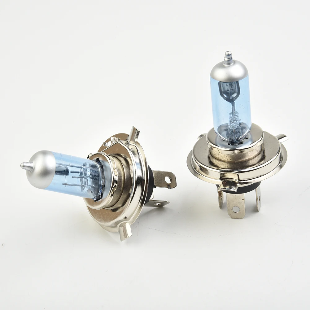 

2 Pcs Car Xenon Headlights High Brightness Super White Lamps Blue Shell Halogen Bulbs Light H4 100W 12V 6000K Lamps Accessories