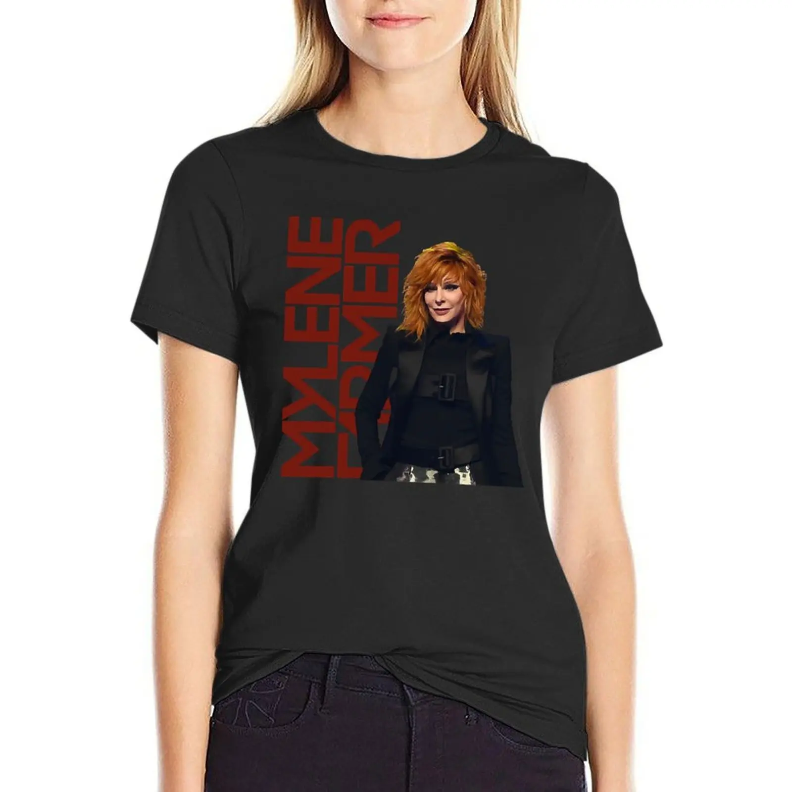 

Mylene farmer T-Shirt korean fashion kawaii clothes t shirts for Women