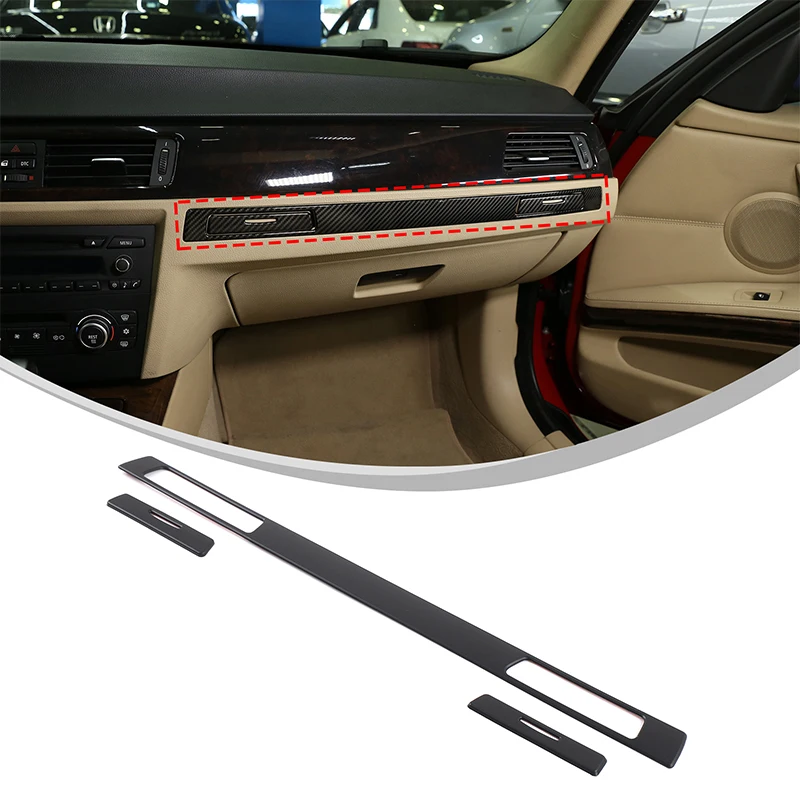 Для BMW 3 серии E90 2005-2012 модификация салона автомобиля держатель для чашки пассажира декоративная яркая полоса ABS (левый пептид)