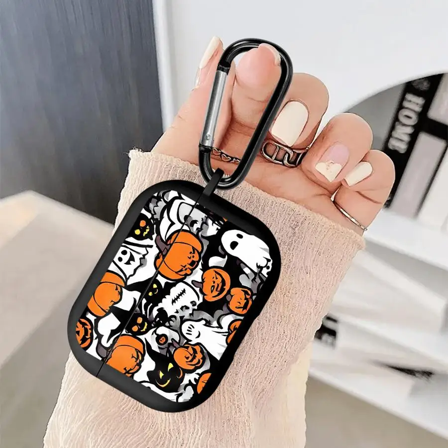 Earphone Cases Cover With Hook Case For Airpods 5 Pro 2 Pro3 3 Pro2 1 4 Monster Halloween Ghosts