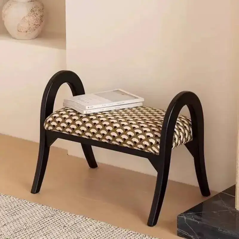 

Solid Wood Shoe Bench, Tintage Sofa Footrest Space Saving Furniture Stool