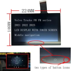 Replacement Dashboard LCD TOUCH DISPLAY SCREEN RADIO NAVIGATION For VOLVO Trucks fh13 fh4 fh5 FH16 FH500 23602612 2021 2022 2023