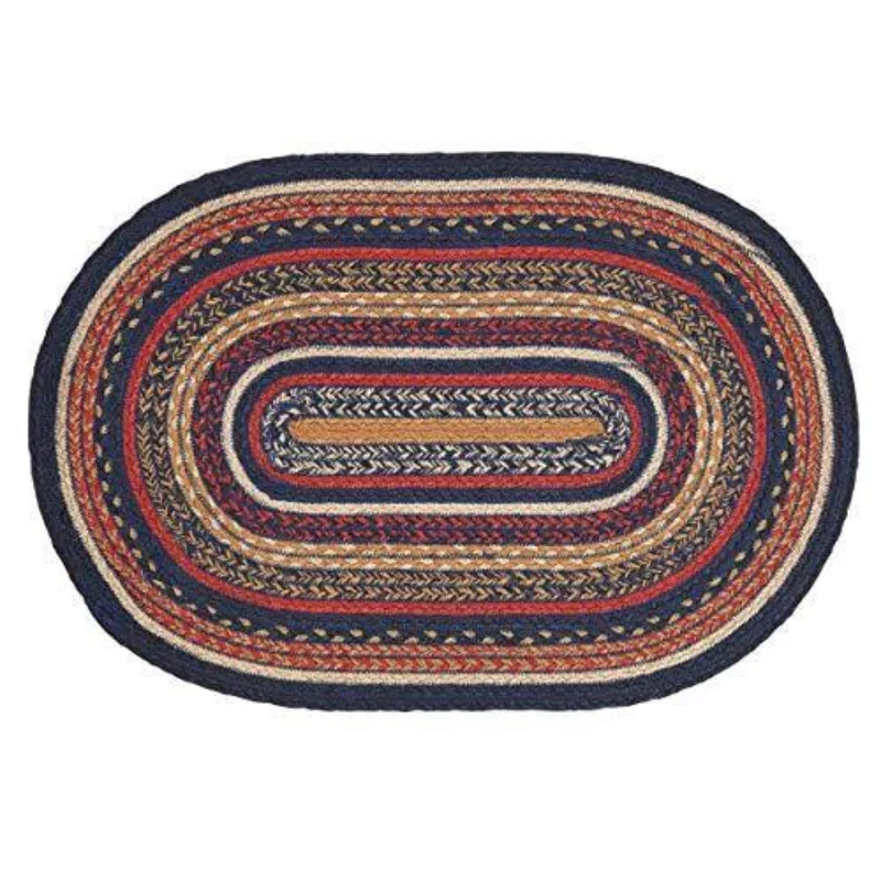 

Bedroom Carpet Brands Stratton Jute Oval Rug 20x30 Country Braided Flooring Navy and Red Living Room Decor