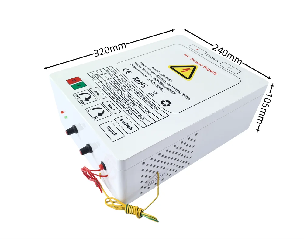 High Voltage Power Supply   5KV - 60KV CX-600A     ,Electrostatic Ionization   , Spraying , plasma，  Cleaner Air Purification