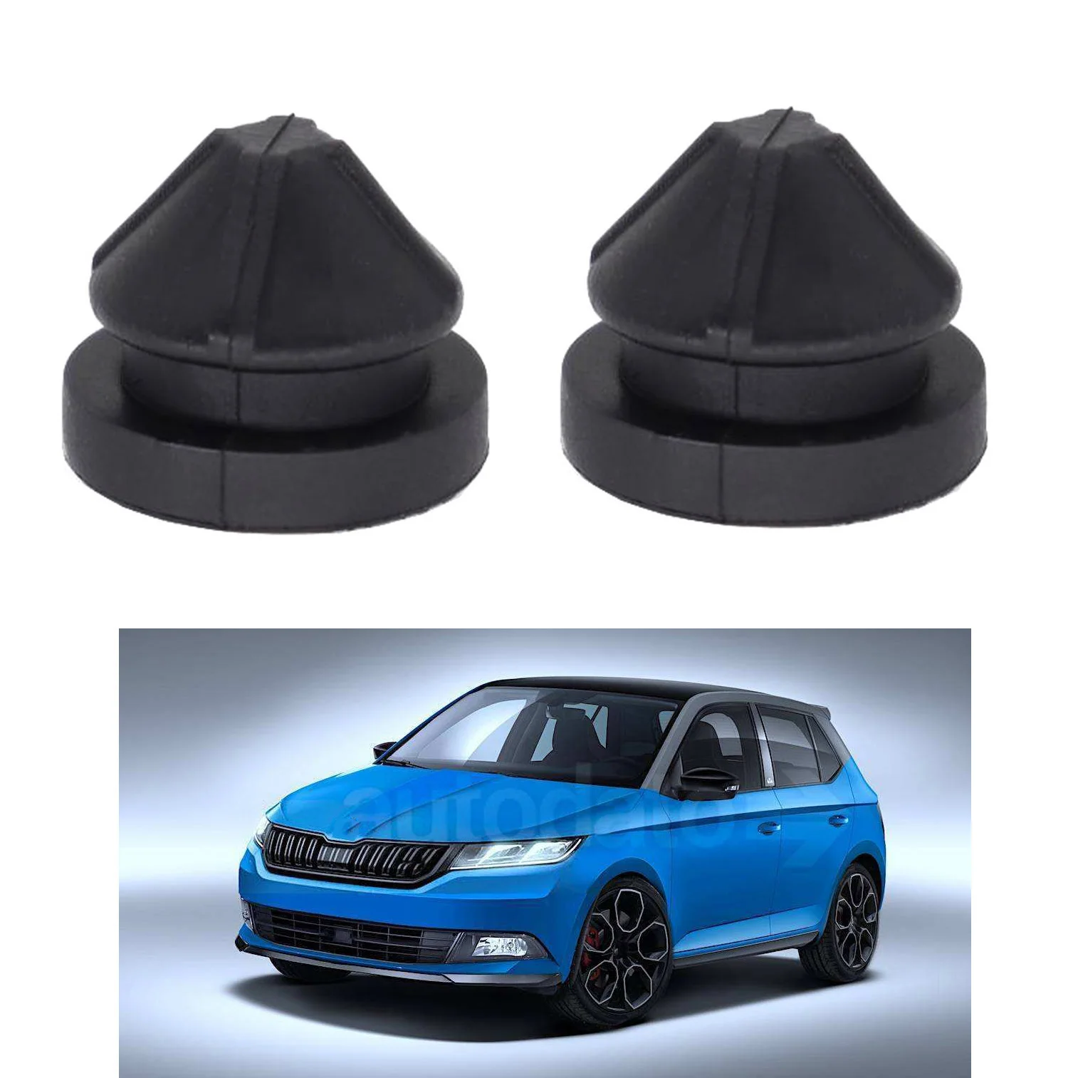 2x For Skoda Scala Kamiq Superb Yeti Fabia rubber Bonnet Hood Air Intake Filter Grommet mount mounting bushing Buffer Cushions