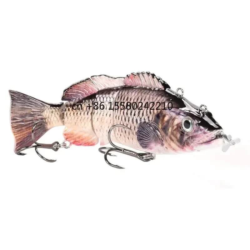 for NEW 10cm 13.5cm Automatic Swimbait Robotic Electric Fishing Lure Auto Multi Jointed Bait USB Rechargeable Wobbler