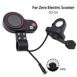 6PIN QS-S4 LCD Display Thumb Throttle For Electric Scooter Zero 8/9/10/8X/10X/11X 36V-60V Dashboard LCD Meter Accessories